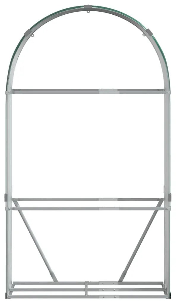 zöld horganyzott acél rönktartó 120 x 45 x 210 cm