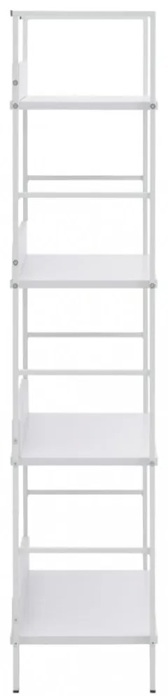 4 szintes fehér szerelt fa könyvespolc 60 x 27,6 x 124,5 cm