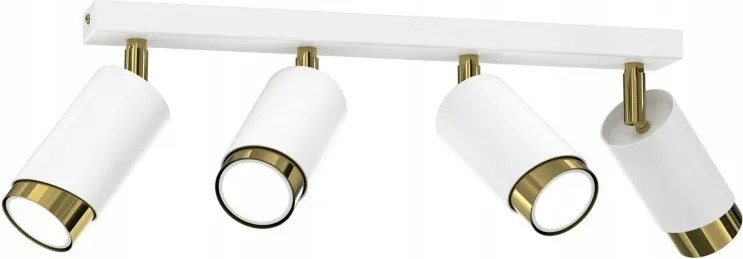 Aurora Luxe Gold Lámpa Fehér Modern Led Mennyezeti Cső Nappaliba 4xGU10