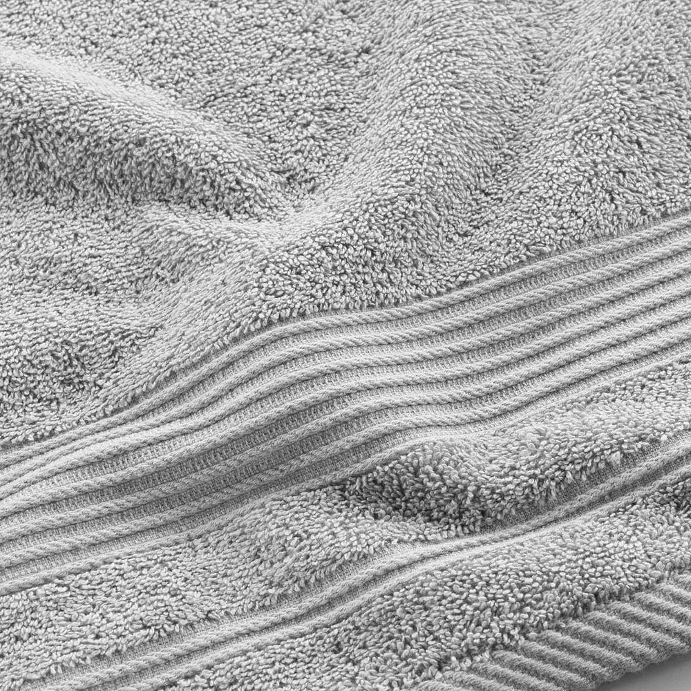 Világosszürke frottír pamut törölköző 50x90 cm Tendresse – douceur d'intérieur