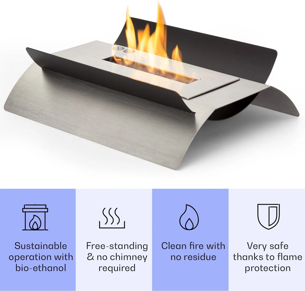 Klarstein Phantasma Graca, etanol kandalló, füst- és szagmentes