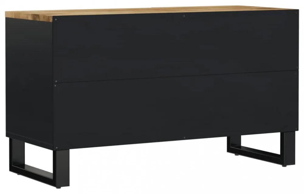 tömör mangó- és szerelt fa TV-szekrény 80 x 33 x 46 cm