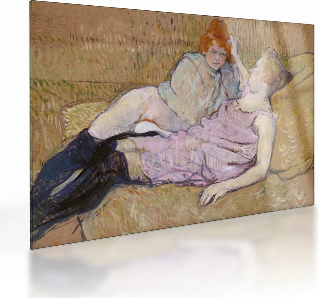 Üveg kép - Henri de Toulouse-Lautrec, The Sofa, reprodukciók (70x50 cm)