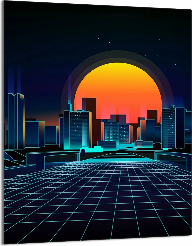 Üveg Vágódeszka 40x52 Város a Konyhában