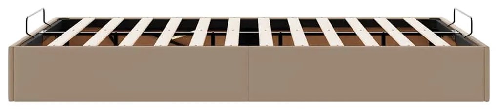 oszmán ágykeret matrac nélkül cappucino 120x190 cm műbőr