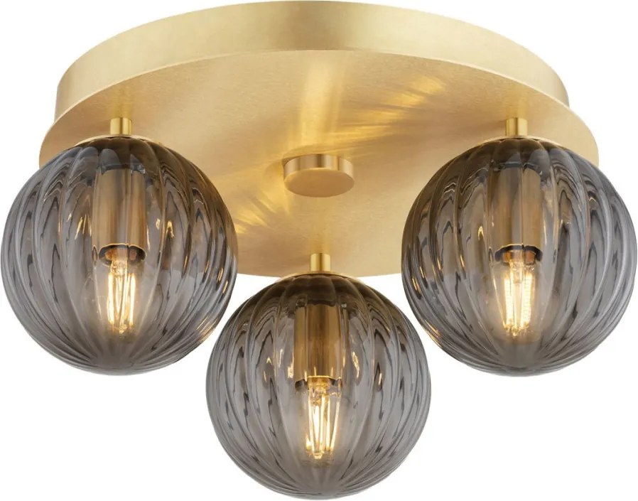 ARGON 6308 PALOMA Glamour Mennyezeti Lámpa Füstös, Csiszolt Sárgaréz E14 IP20