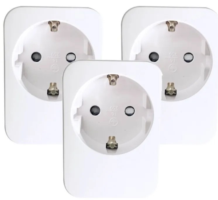 Immax NEO 07761C - 3 db-os szett: NEO LITE okos konnektor, 3680 W / 230 V / 16 A, Wi‑Fi, Tuya, SCHUKO