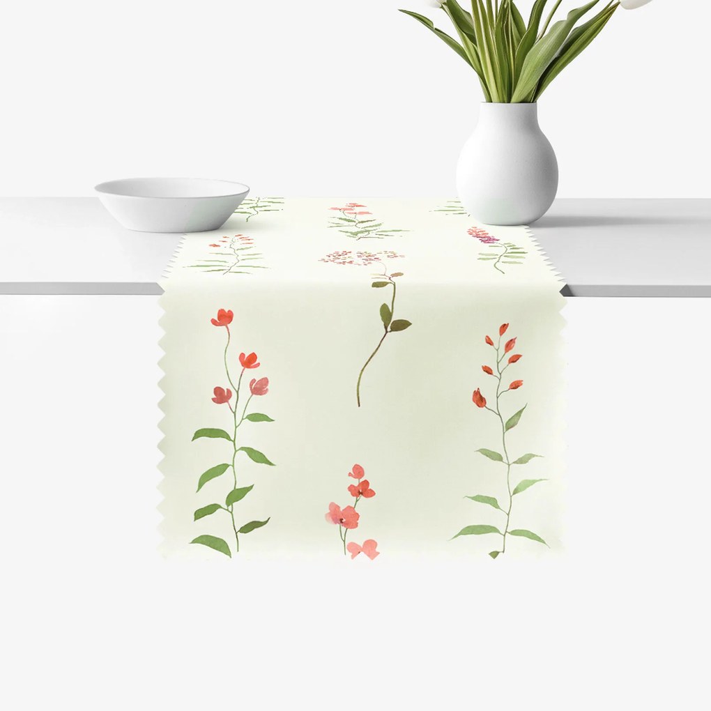 Goldea viaszosvászon asztali futó - mezei virágok 50x180 cm