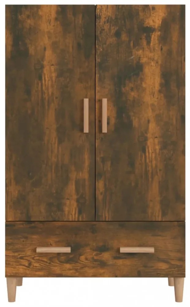 füstös tölgy színű szerelt fa magasszekrény 70 x 31 x 115 cm