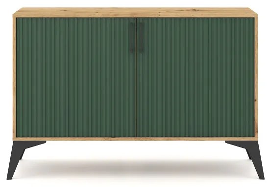 Comodă LUGO LU02 în finisaj stejar artisan/verde închis
