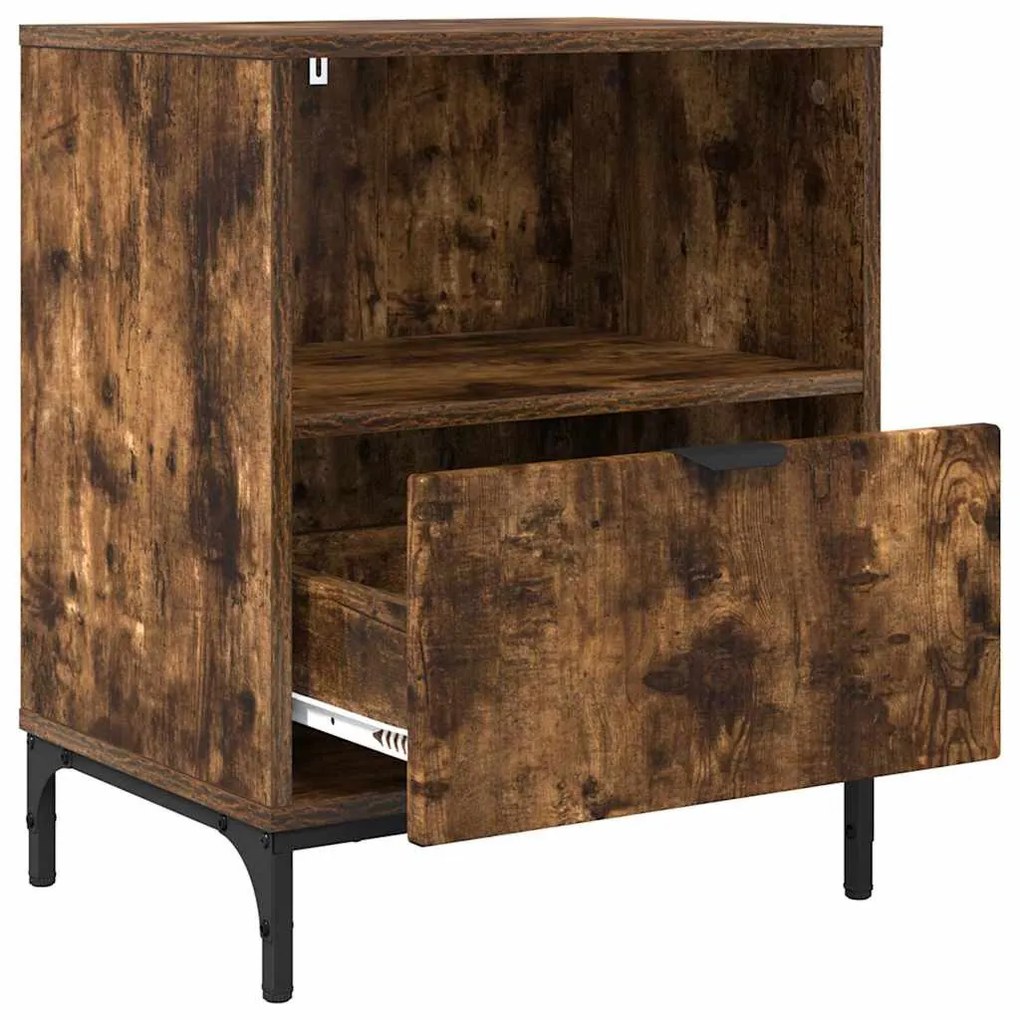 Éjjeliszekrények 2 pcs Füstölt tölgy 49 x 36 x 61 cm Faanyag