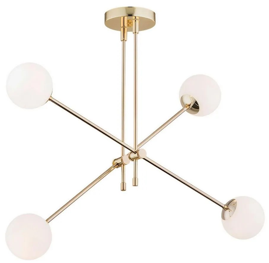 Argon 1695 - Csillár rúdon ABSTRACT 4xE14/7W/230V sárgaréz