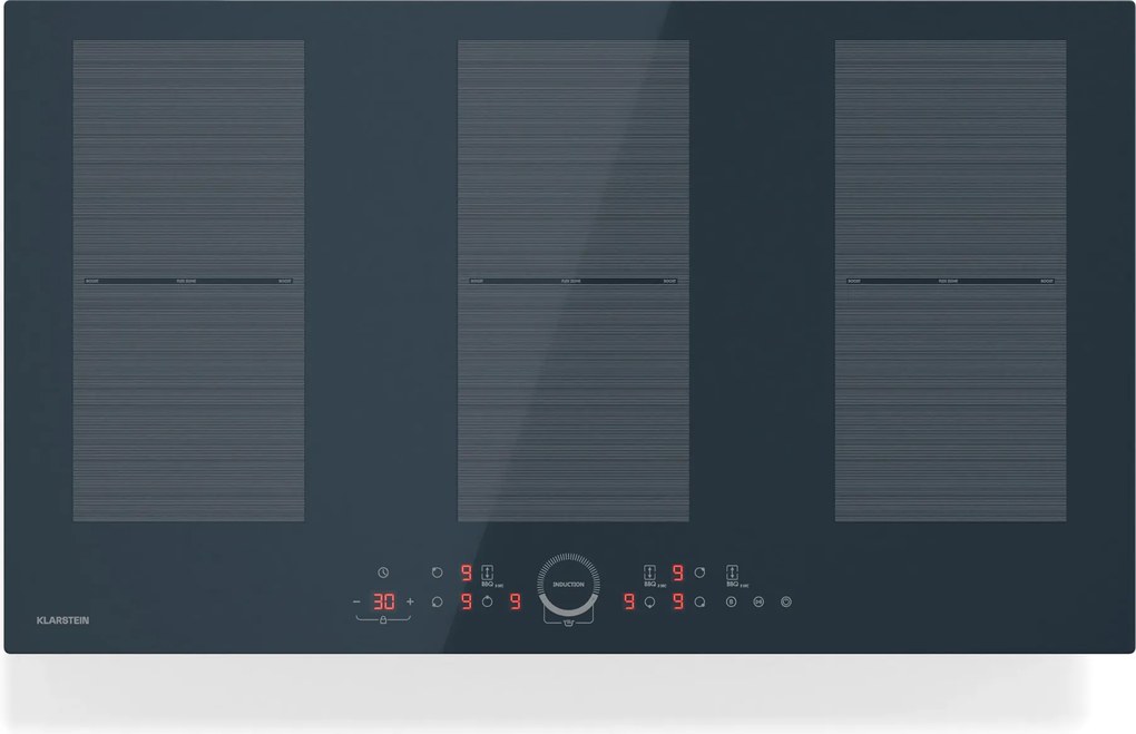 Klarstein Delicatessa 90 Full Flex beépített indukciós főzőlap, 7500 W, Flexi zóna, Booster, Indukció