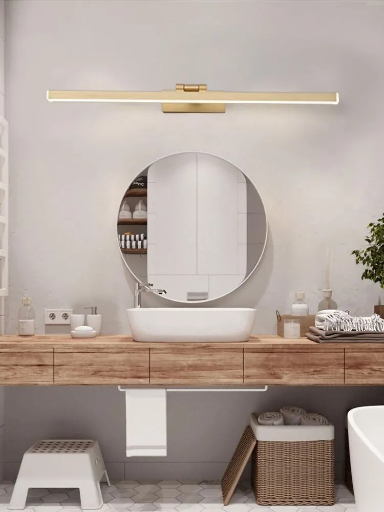 Toolight Szerszámlámpa, LED fürdőszoba fali lámpa a tükör felett 80cm 16W 4000K APP835-1W, arany, OSW-07013