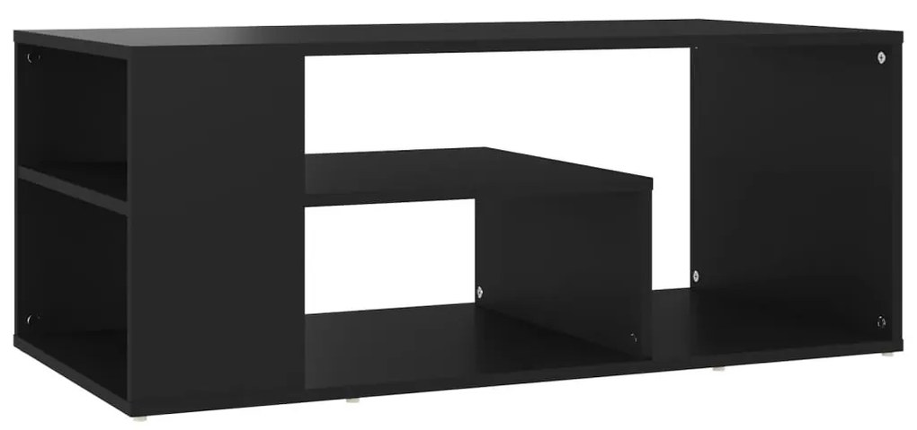 Fekete szerelt fa dohányzóasztal 100 x 50 x 40 cm