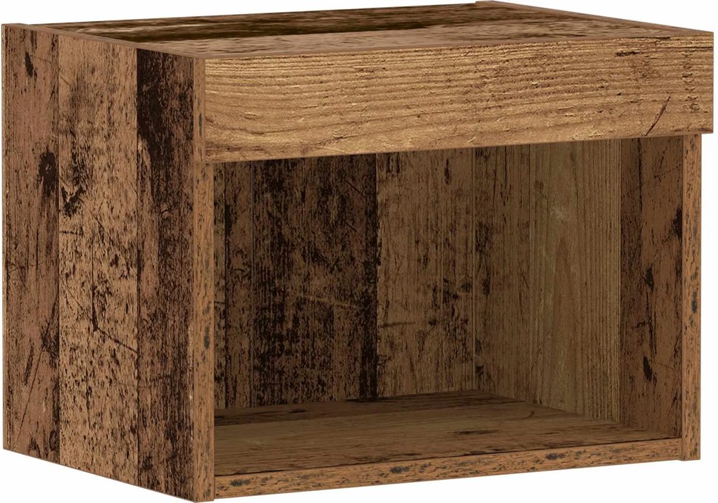 vidaXL TV szekrény garnitúra leddel Öreg fa 40 x 30 x 30 cm Faanyag