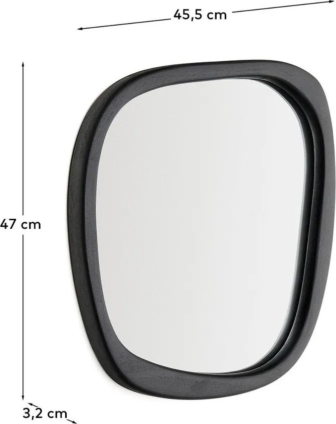 Fali tükör tömörfa kerettel 45,5x47 cm Alura – Kave Home