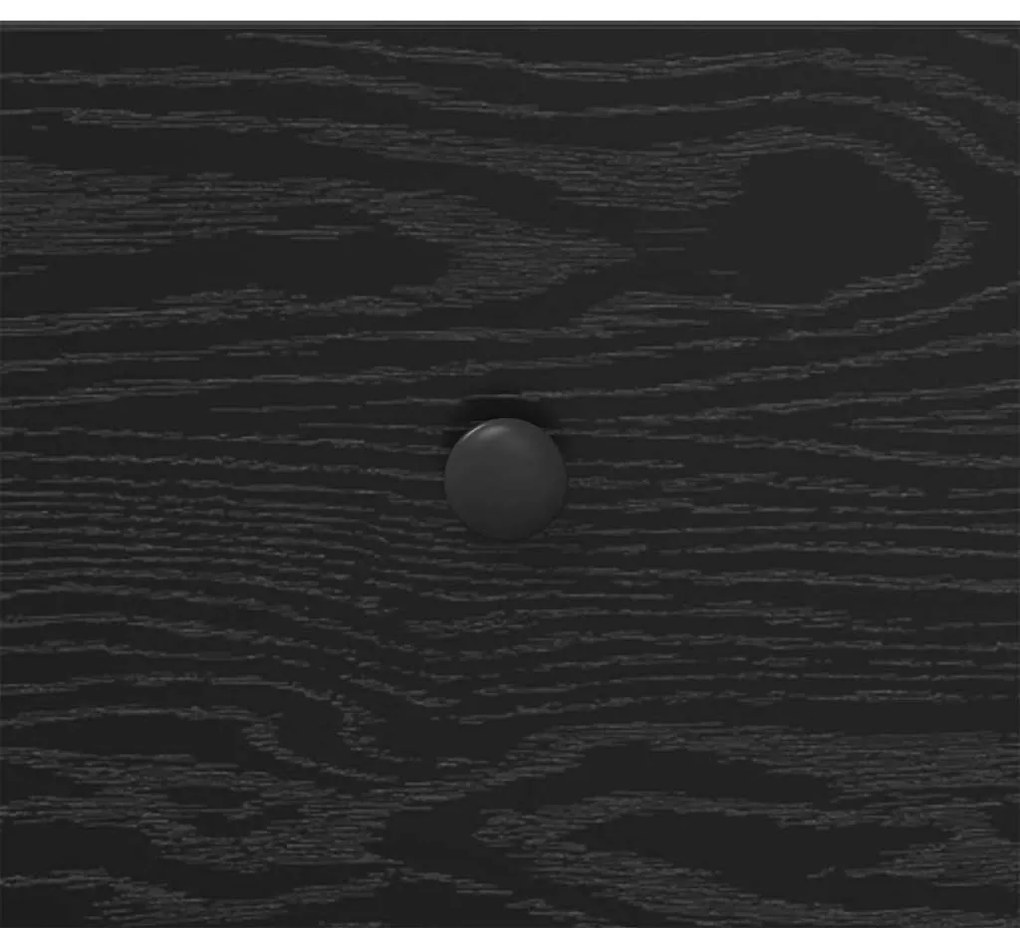 vidaXL Éjjeliszekrény fiókkal Fekete tölgy 35 x 30 x 51 cm Faanyag