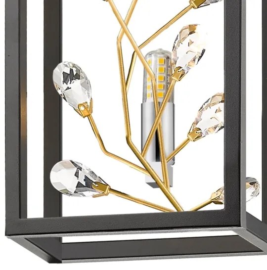 Zuma Line W0578-01A-B5TF - Fali lámpa SPRING 1xG9/33W/230V fekete/arany