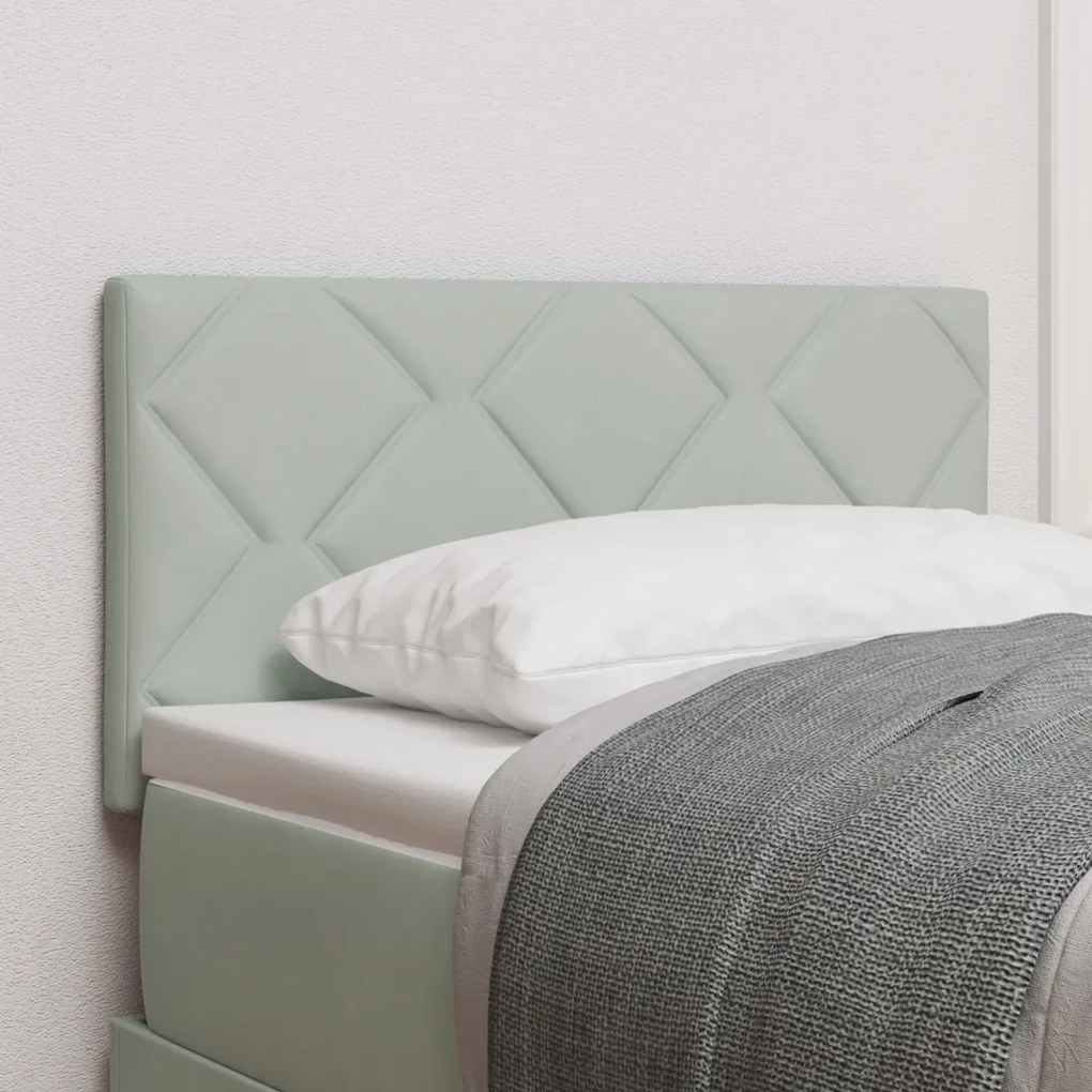 LED ágytámla Világosszürke 80 cm Műbőr