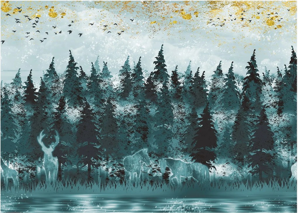 Kép - Állatok az erdőben (70x50 cm)