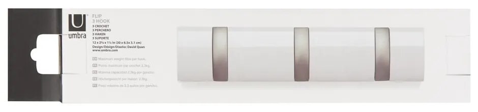 Fehér nyárfa fali fogas Flip – Umbra