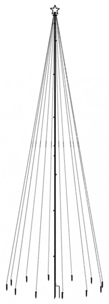 karácsonyfa cövekkel 732 kék LED-del 500 cm