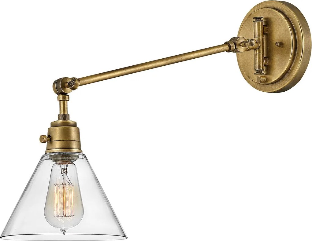 Hinkley lighting klasszikus fali lámpa arti sárgaréz átlátszó elshk-arti-1w-hb-cg
