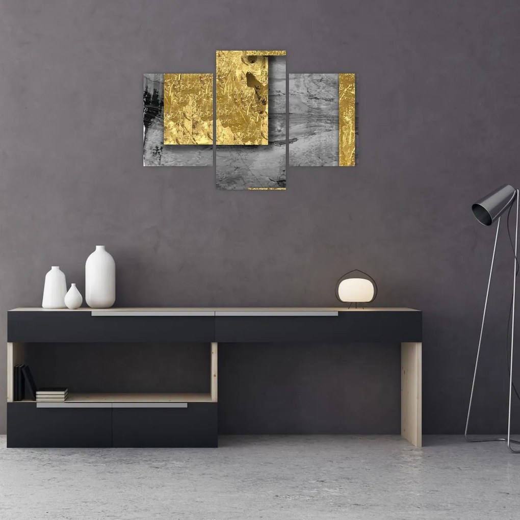 Kép - Arany négyzetek N⁰2 (90x60 cm)