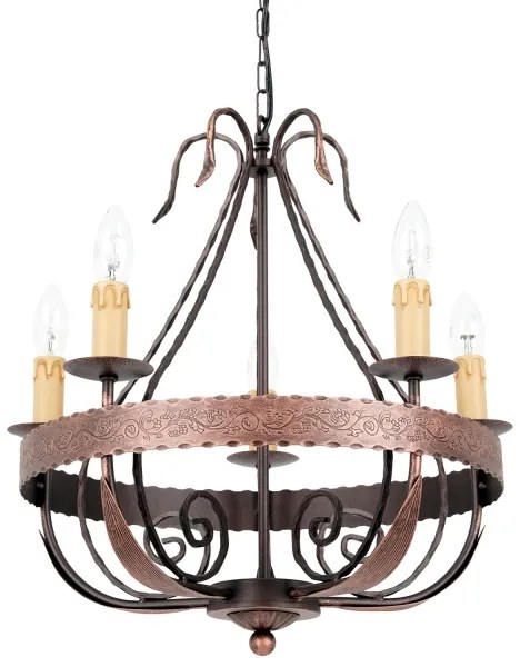 Csillár láncon LOARA 5xE14/60W/230V