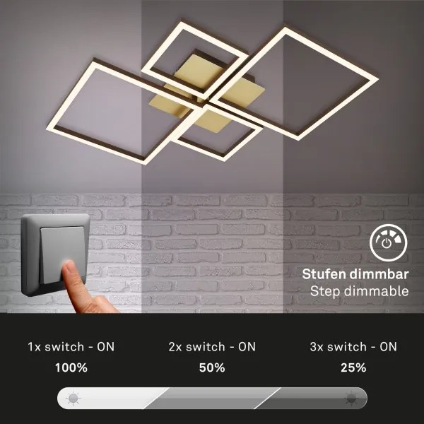Brilo - LED Dimmelhető felületre szerelhető csillár FRAME LED/44W/230V