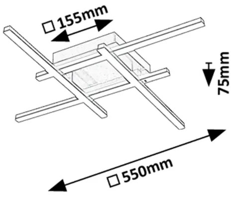 Rabalux 71398 - DEMIR LED mennyezeti lámpa LED/24W/230V 4000K