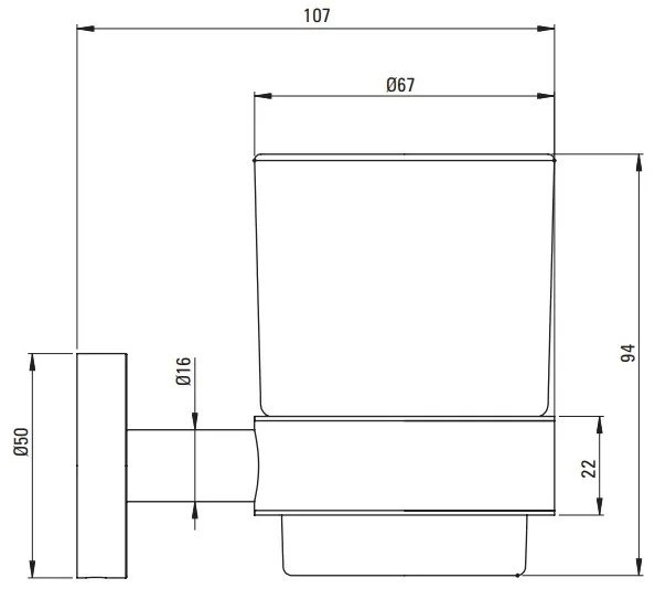 Deante Jasmin, fürdőszobai csésze fogkefékhez, fekete matt, DEA-ADJ_N911