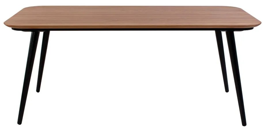 Contrast kőrisfa étkezőasztal fekete lábakkal, 180 x 90 cm - Ragaba