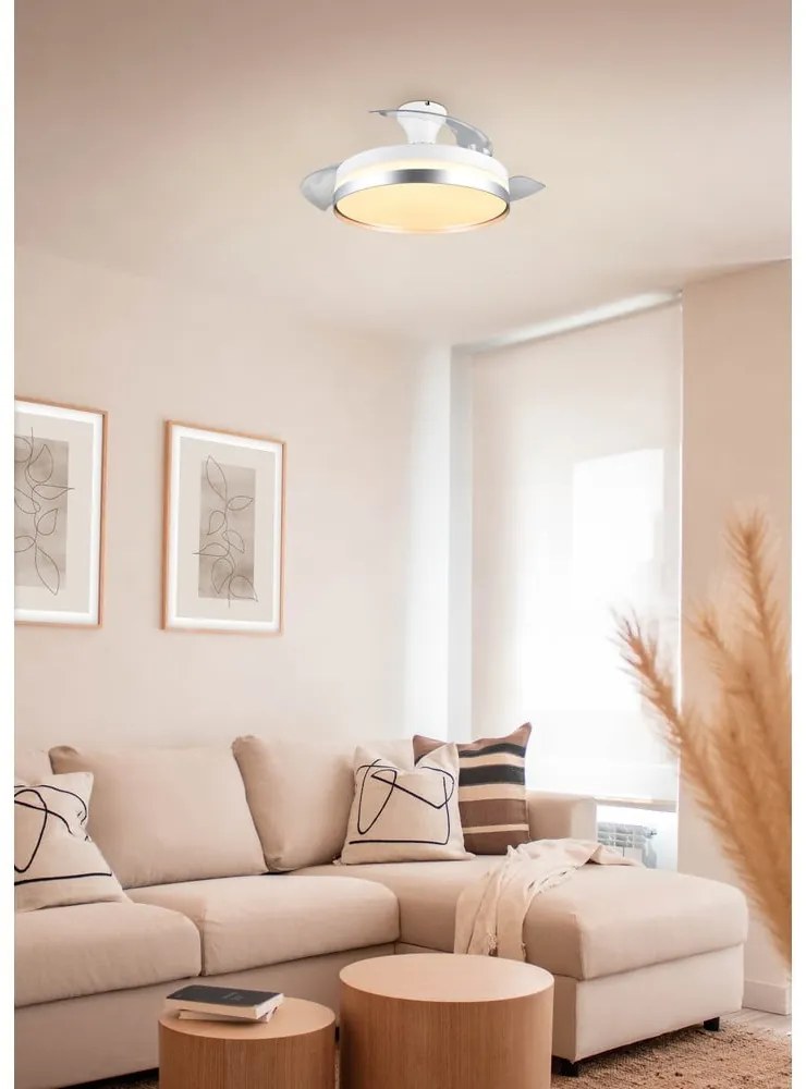 Fehér-ezüstszínű LED mennyezeti lámpa Lindberg – Reality