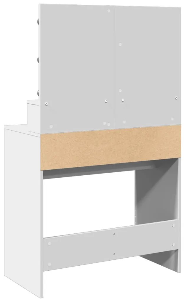 fehér fésülködőasztal LED-del 80 x 41 x 134,5 cm