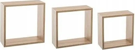 3 db-os fali polc szett Fixy L tölgy