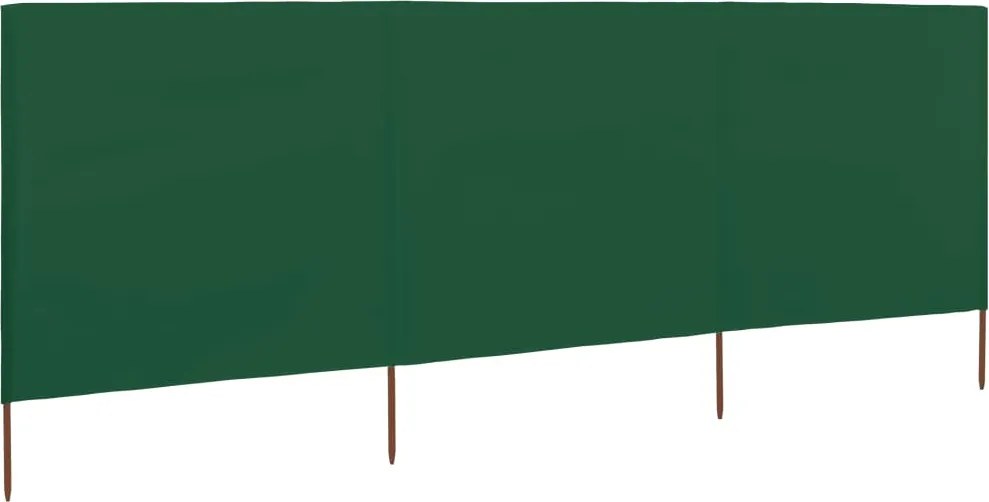 vidaXL zöld szövet 3-paneles szélellenző 400 x 120 cm
