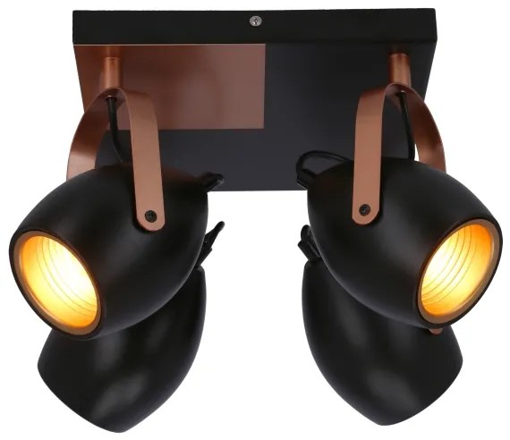 spotlámpa ANICA 4xE14/40W/230V fekete/réz