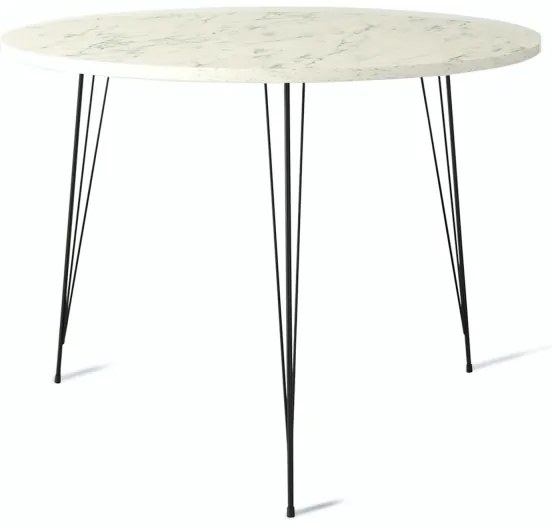 Étkezőasztal SANDALF 75x90 cm fehér/fekete