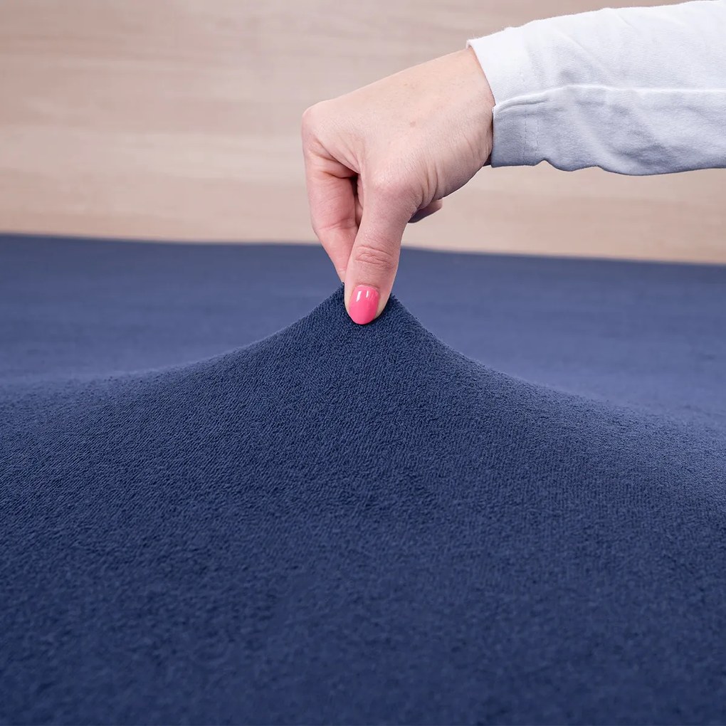 4Home frottír lepedő sötétkék, 180 x 200 cm