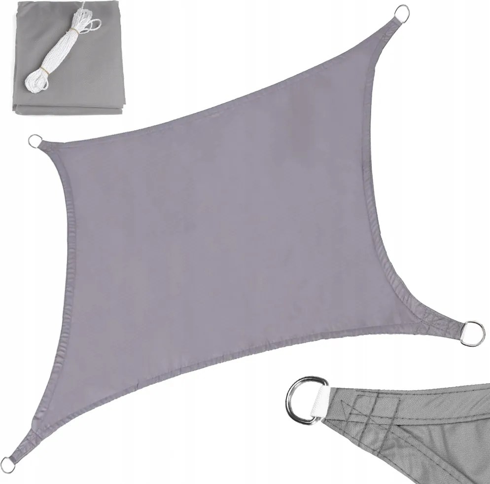 Kerti Napvitorla Vízálló 2x3m Napellenző Téglalap Terasz