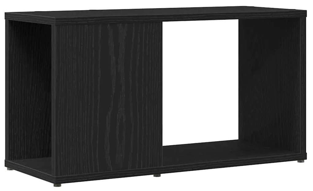 fekete tölgy színű szerelt fa TV-szekrény 60x24x32 cm