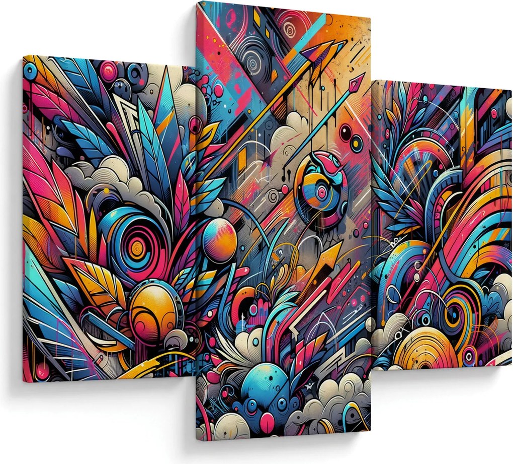 Kép - Színes graffiti (90x60 cm)