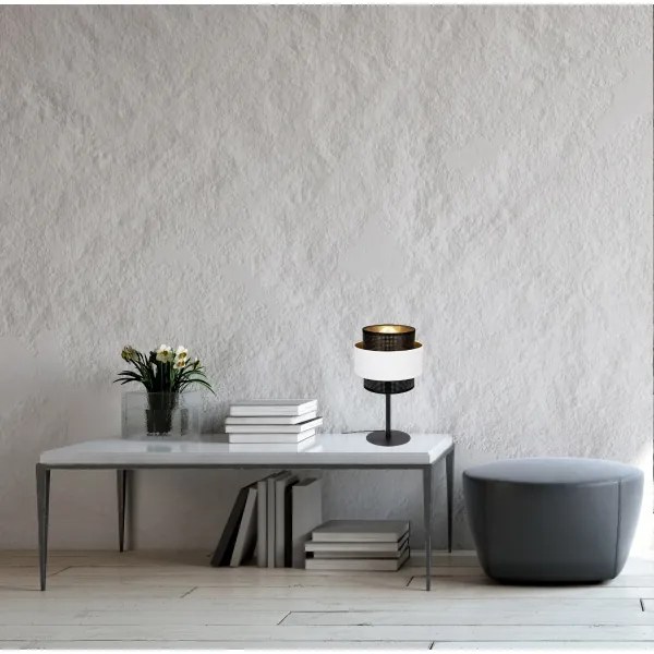 Asztali lámpa NESS 1xE27/60W/230V fekete/fehér