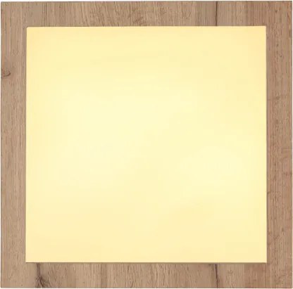 Globo 415950-16 Mennyezeti lámpa, matt fehér fém, sötét fa mintázatú MDF, fehér színű műanyag, HxSzxM: 350x350x60mm, tartozék: LED 16W 230V, 1800lm forrás, 620lm kimenet, 3000K