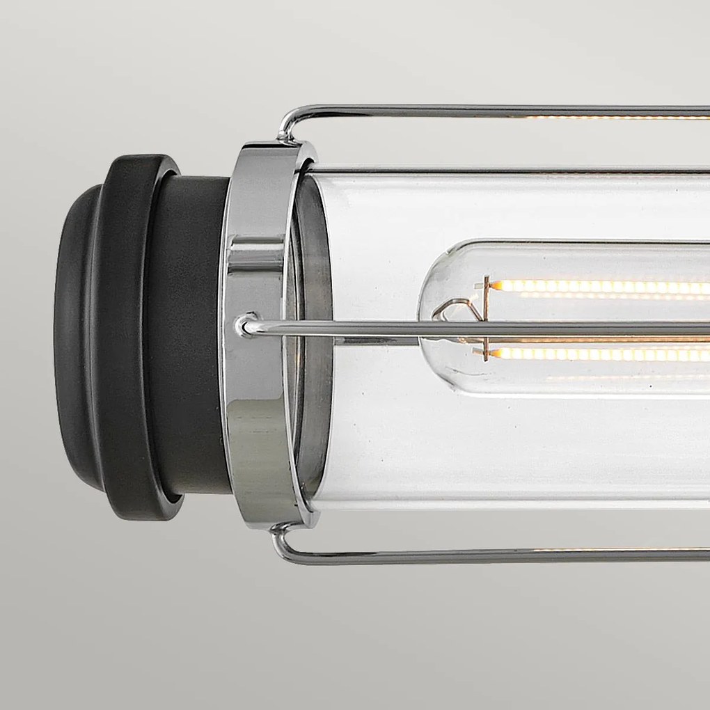 Hinkley lighting vintage fürdőszobai lámpa masthead króm fekete átlátszó elshk-masthead2-pcbk IP44