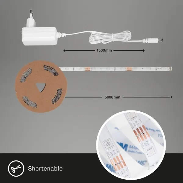 Brilo - LEG RGBW Dimmelető szalag 6,5m LED/18W/230V Wi-Fi Tuya + távirányító