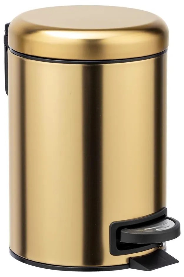 WENKO 24009800 - LEMAN szemetes 17x25 cm rozsdamentes acél/arany/fekete