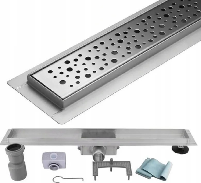 Zuhanyfolyóka 55 cm alacsony beépítés 52 mm Csepp mintás